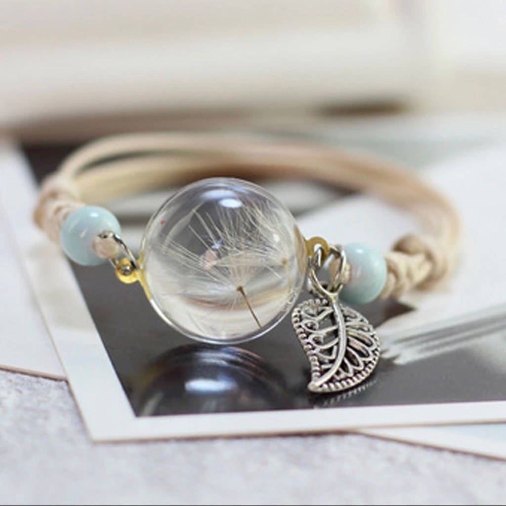 New Lucky Leaf Bracelet Crystal Glass Ball